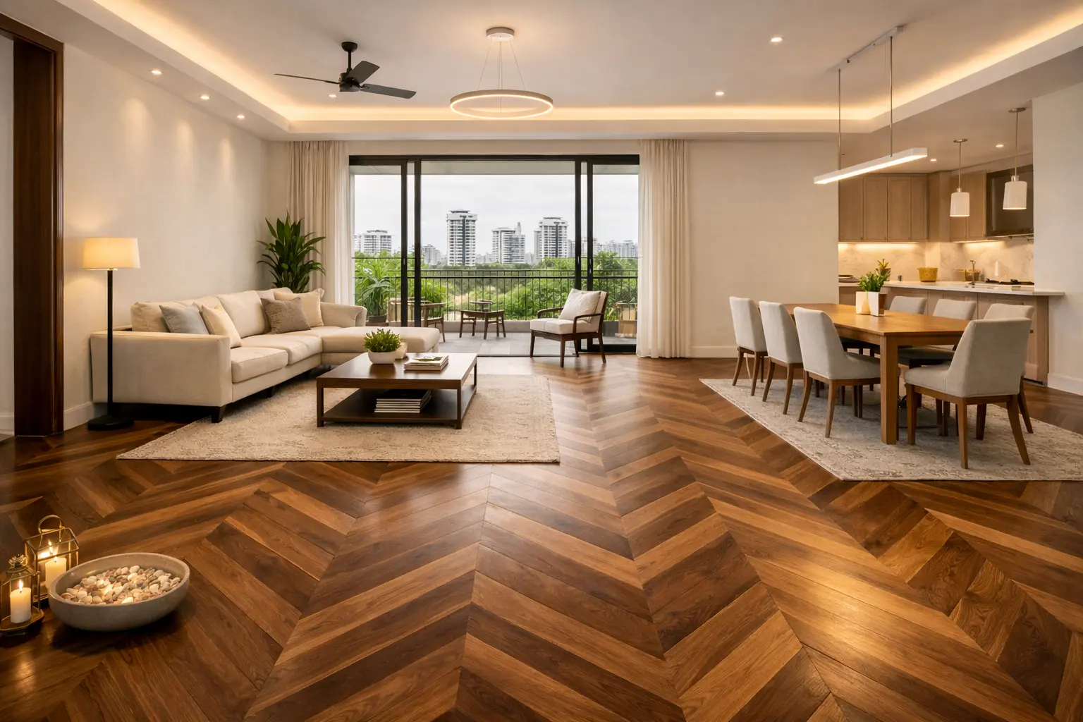 Chevron Wooden Flooring