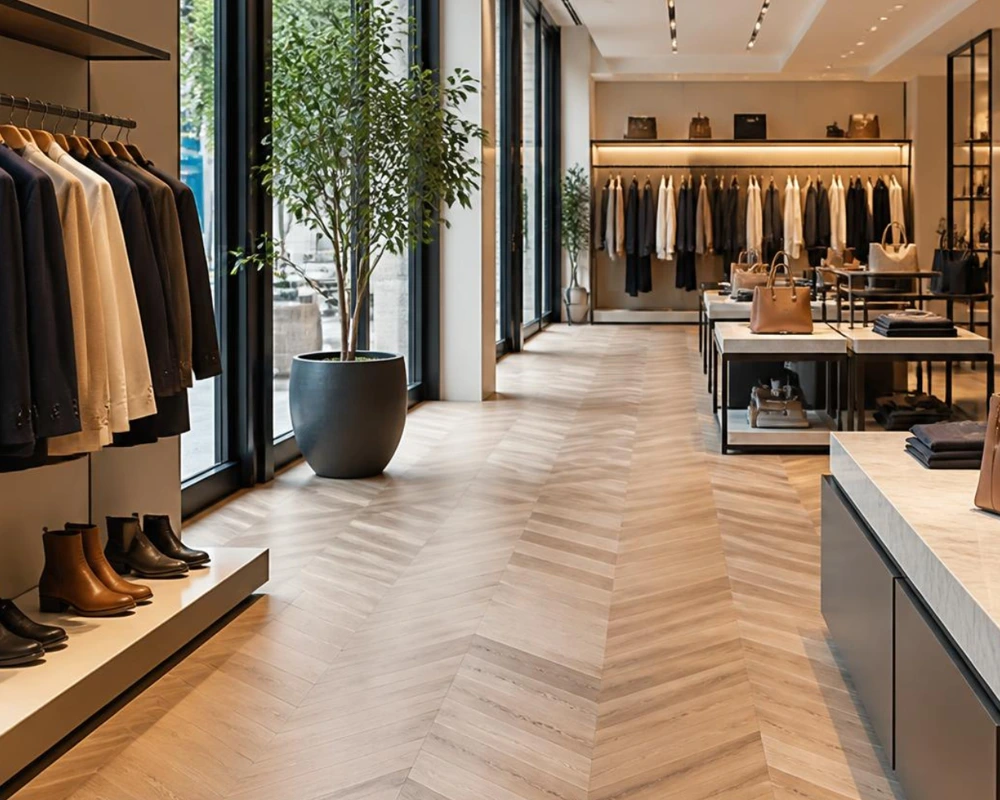 Chevron Pattern Wood Floor