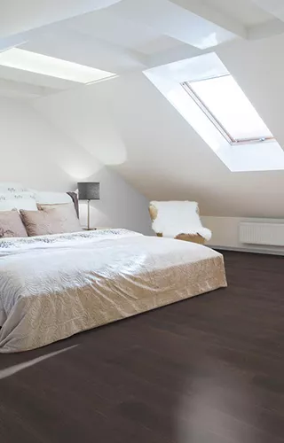 Dark Solid Wood Flooring For Bedroom