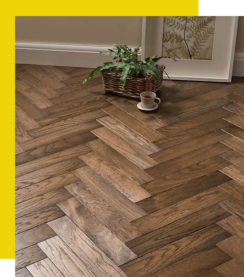 Herringbone Pattern Wooden Flooring Lucknow