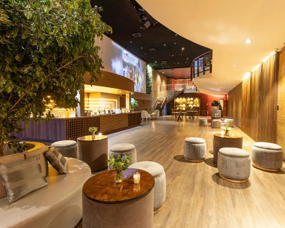 Hotel Lobby With Wooden Floor