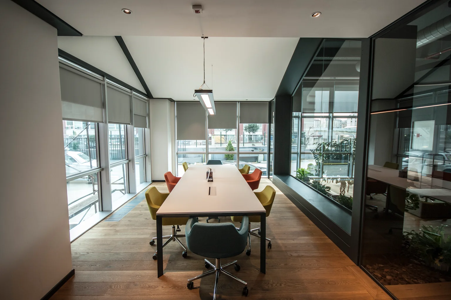 Oak Wood Flooring In Office