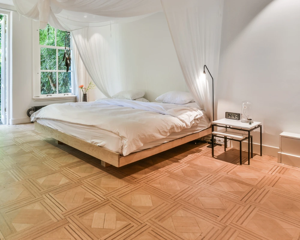 Parquet Pattern Wooden Flooring Bedroom