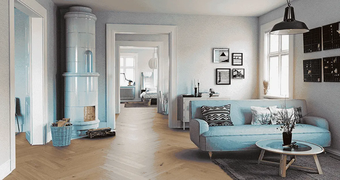 Herringbone Pattern Engineered Wooden Flooring